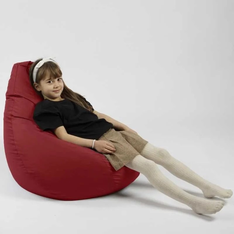Fotoliu puf copii, Nirvana Light Pufrelax, Material Impermeabil - Panama Red