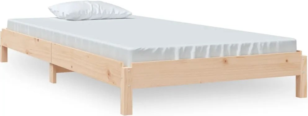 vidaXL Pat stivuibil, 90x190 cm, lemn masiv de pin