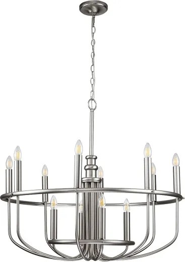 Kichler KL-CAPITOL-HILL12-BN - Lustru CAPITOL HILL pe lanț, 12xE14/40W/230V, crom