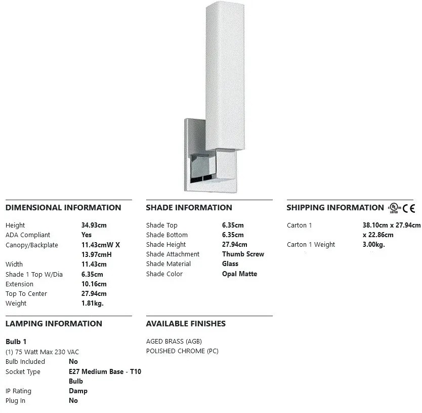 Aplica de perete design minimalist LIVINGSTON crom lustruit
