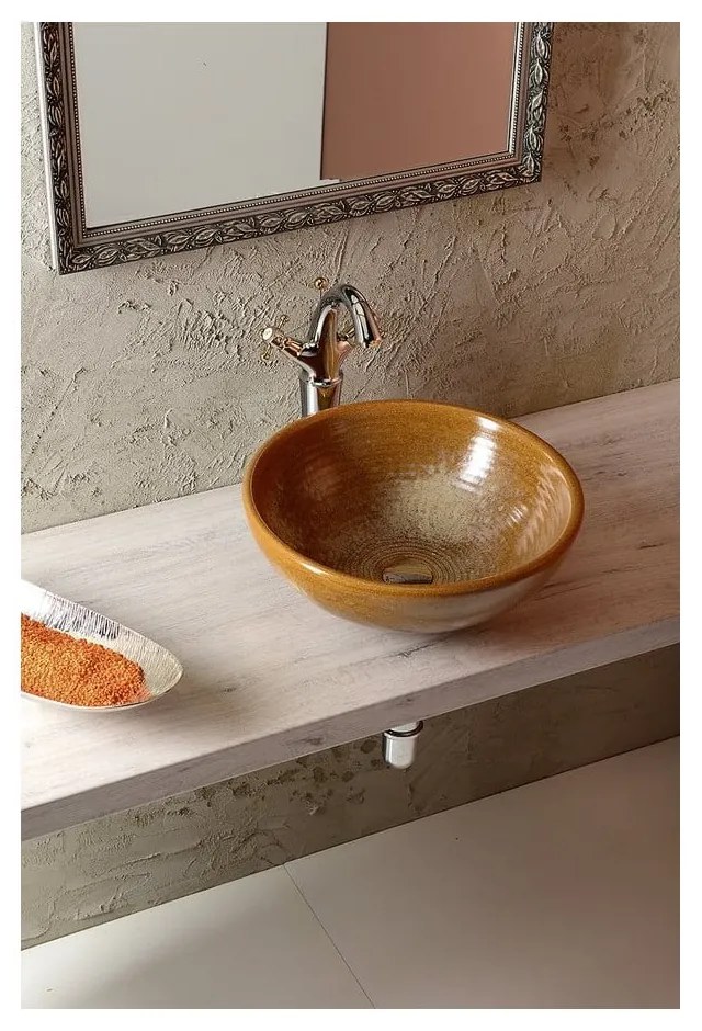 Baterie argintiu-lucioasă/aurie pentru chiuvetă înaltă Antea – Sapho