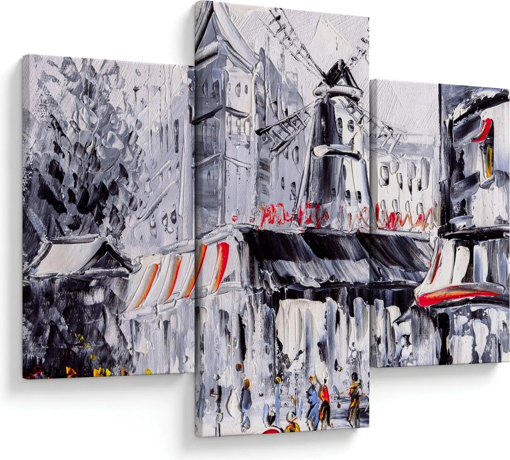 Tablou - Strada din Paris, pictură în ulei (90x60 cm)