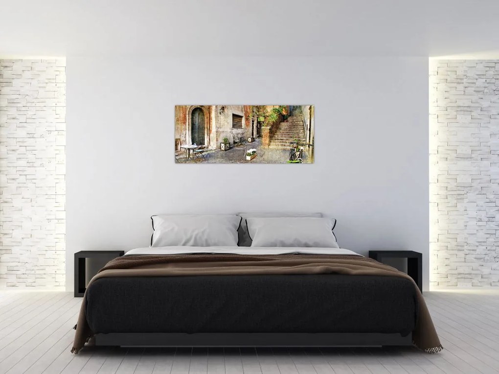 Tablou - Străzile vechi din Roma (120x50 cm)