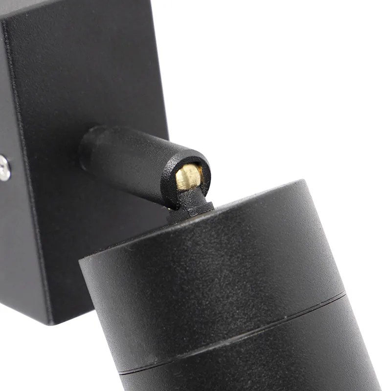 Lampă de perete exterioară neagră reglabilă IP44 - Solo