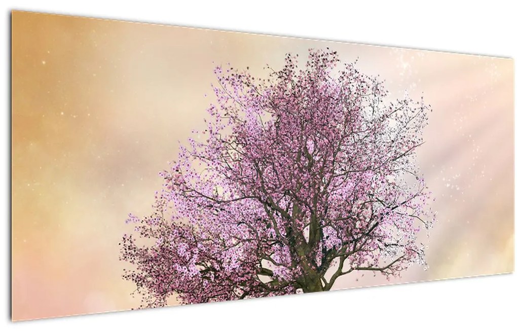Tablou - Copacul înflorit în deal (120x50 cm)