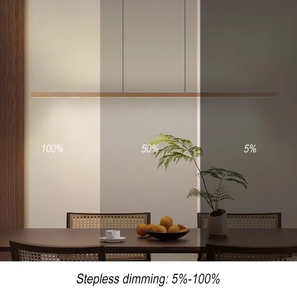 Immax NEO 07310L-LED lustră dimmabilă pe cablu cu senzor MADEIRA 37W/230V 157 cm frasin