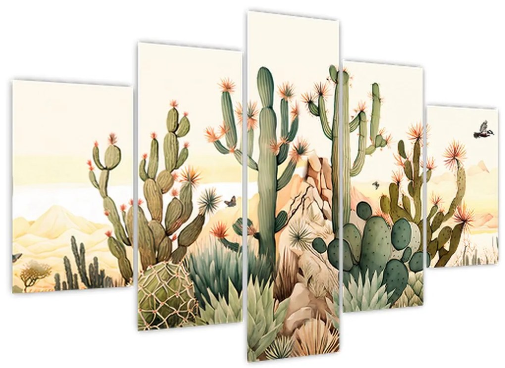 Tablou - Deșert, acvariu (150x105 cm)