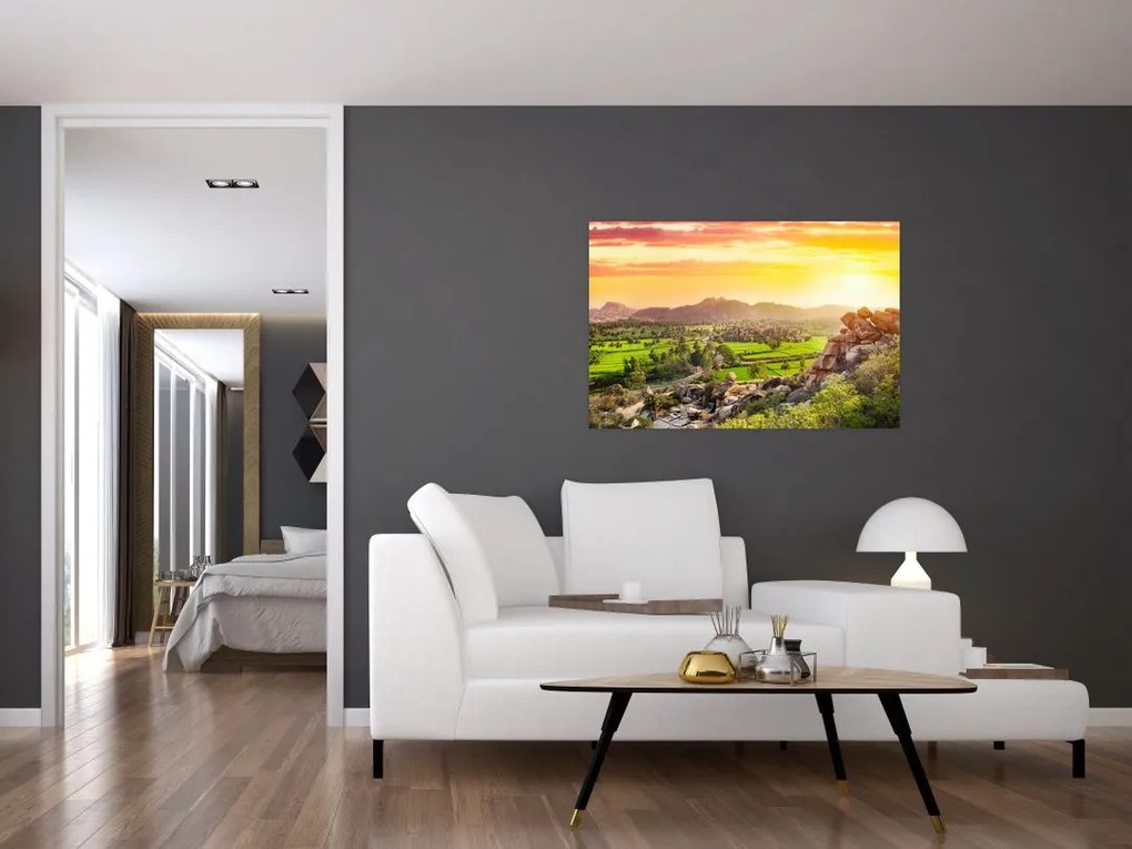 Tablou cu valea Hampi în India (90x60 cm)