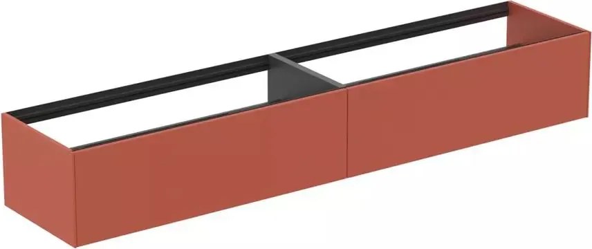 Dulap baza suspendat Ideal Standard Atelier Conca rosu - oranj mat 2 sertare 240 cm