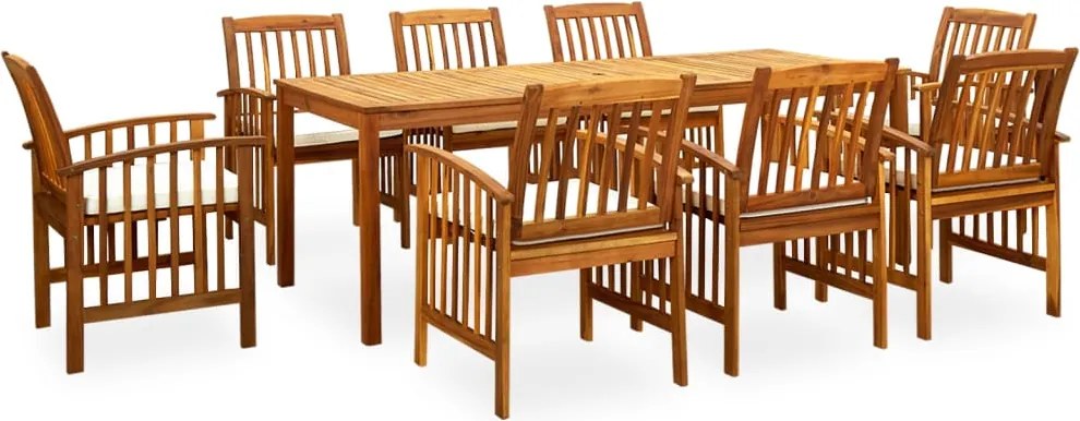 vidaXL Set mobilier de grădină cu perne, 9 piese, lemn masiv acacia