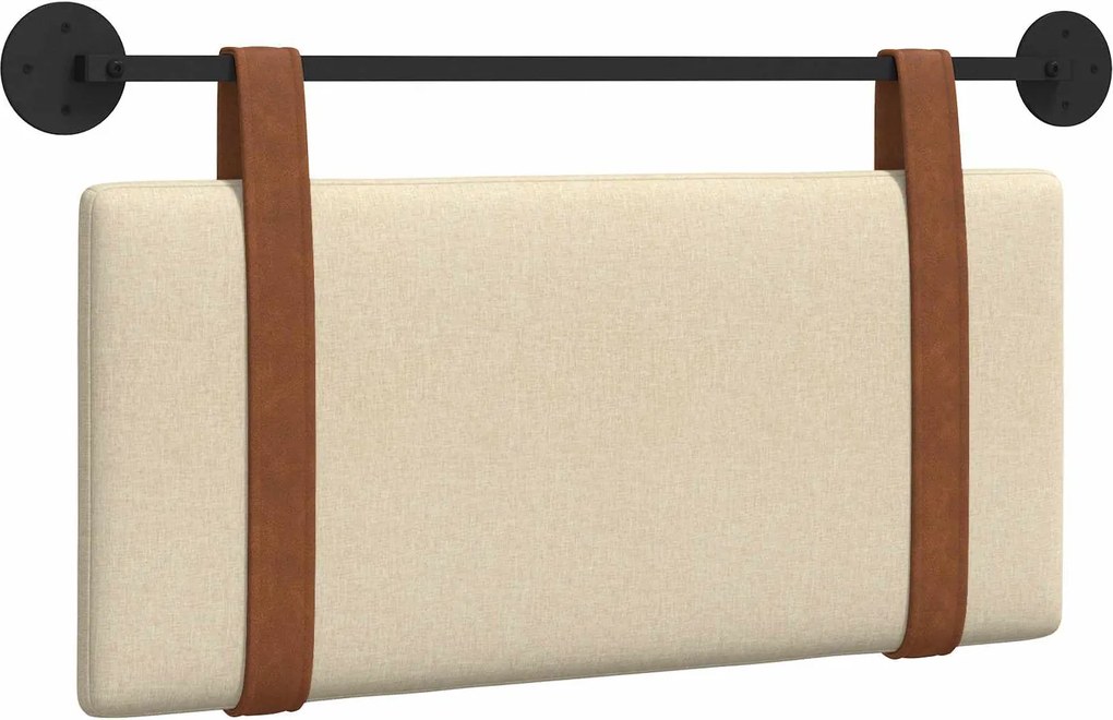 vidaXL Cap de pat suspendat Pe perete Crem 100 x 55 x 5 cm PU antic