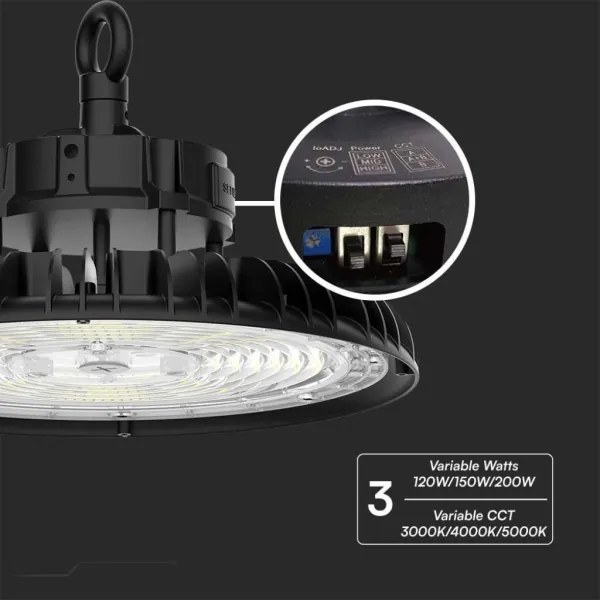 LED Lumină Industrială UFO High Bay 200W 230V 3000K/4000K/6000K IP65