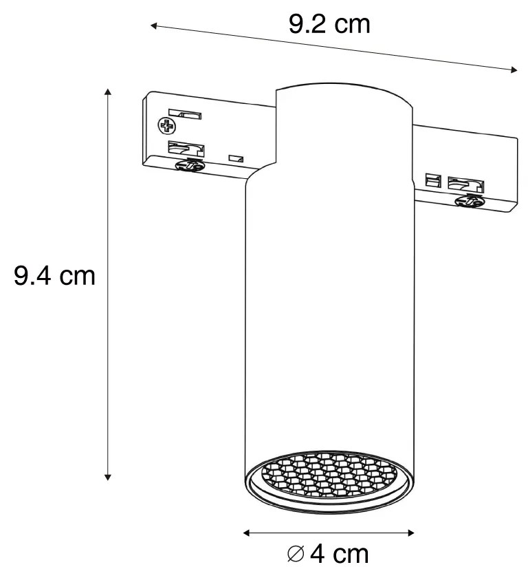 Spot modern alb pentru sistem de șină monofazat GU10 35mm - Slimline Nubee Honey