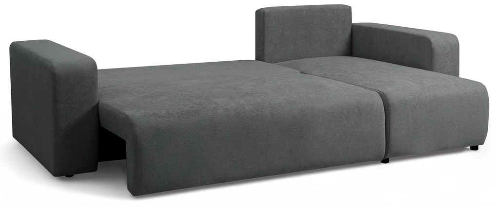 Colțar extensibil Avia Mini universal - grafit țesătură boucle Gerra 120