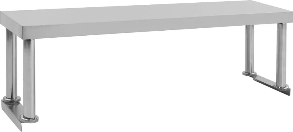 vidaXL Raft superior masă de lucru, 120x30x35 cm, oțel inoxidabil