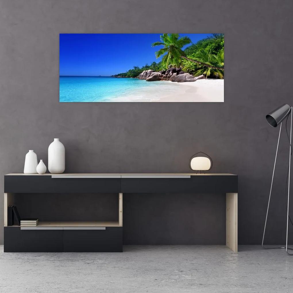 Tablou cu  plaja pe insula Praslin (120x50 cm), în 40 de alte dimensiuni noi