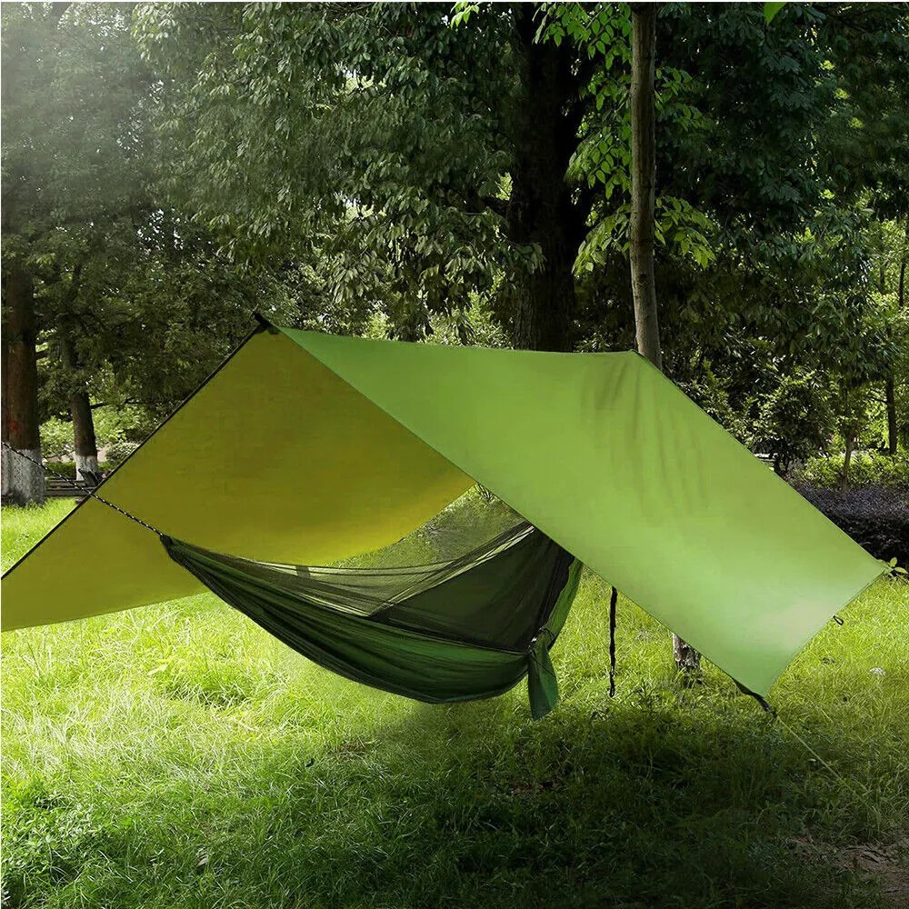 Prelata impermeabila de 3x3 metri pentru camping, cu geanta cadou