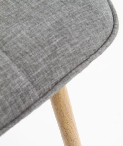 Scaun de bucaterie Zina, gri/lemn natural