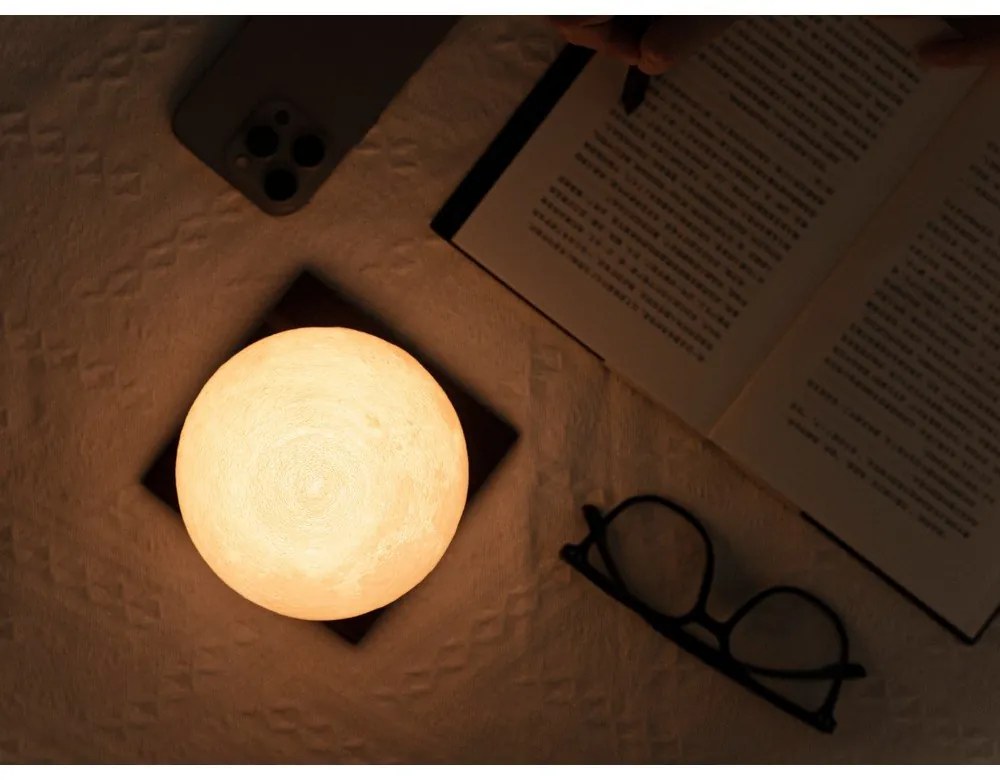 Decorațiune luminoasă maro închis cu USB ø 12 cm Smart LunaSpin – Gingko