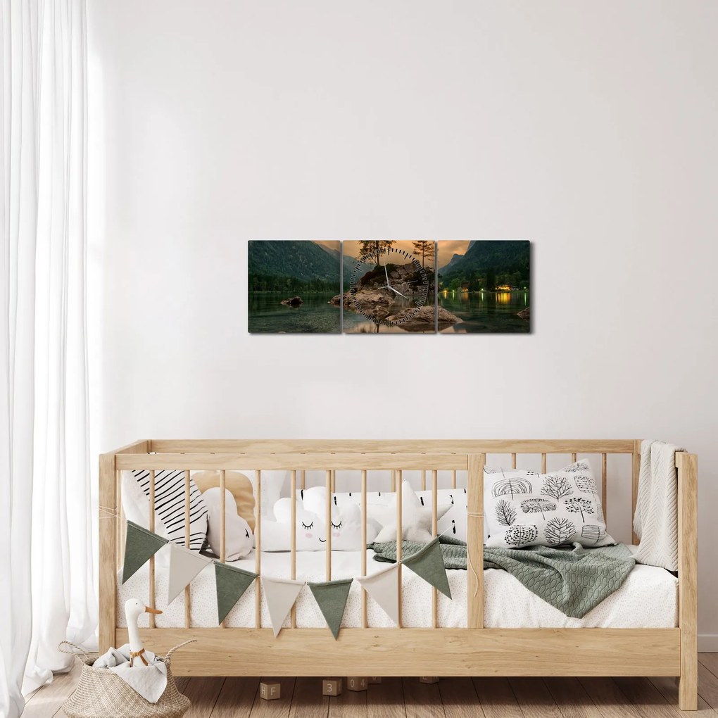 Tablou frumos cu peisaj (cu ceas) (90x30 cm)