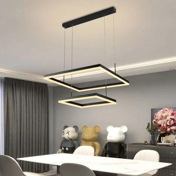 Lustră LED dimabilă pe cablu LED/90W/230V 3000-6500K + telecomandă