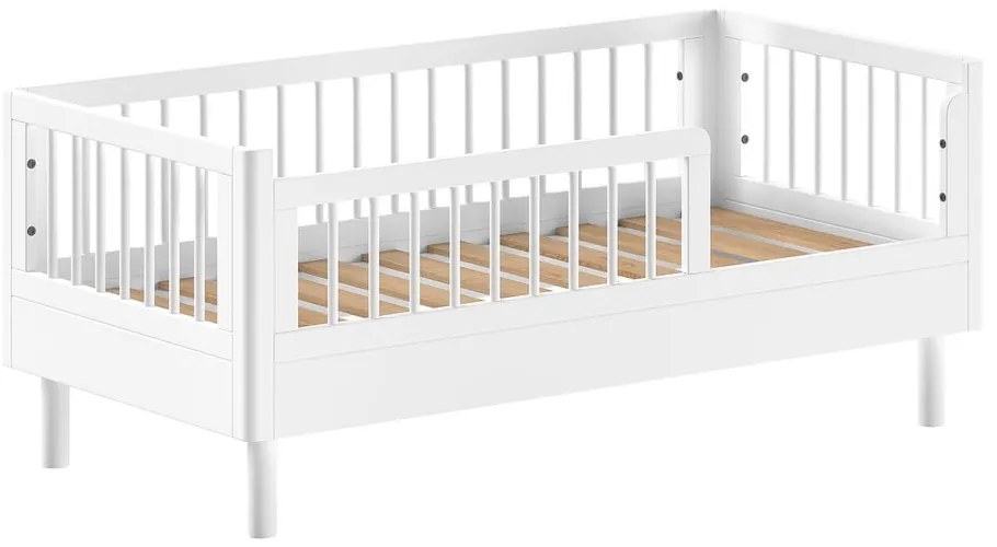 Pătuț alb din lemn de fag 70x140 cm Forrest – Vipack