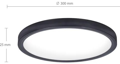 Brilagi - Plafonieră LED ESTELA, 18W/230V, negru