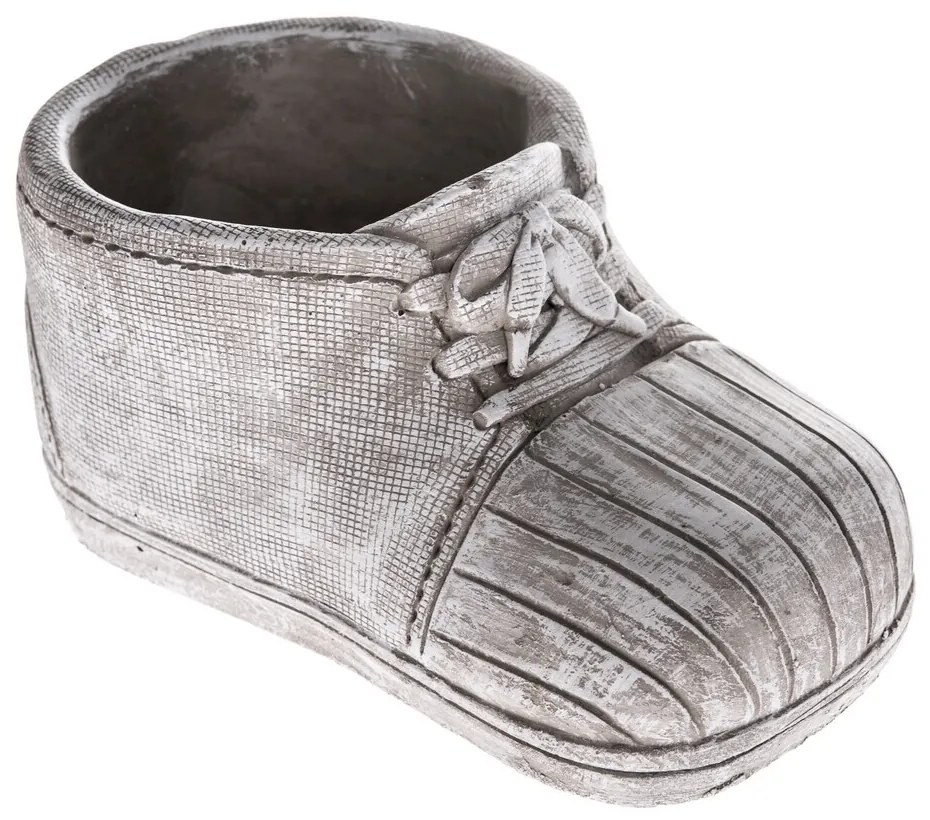 Decorațiune funerară Ghiveci de beton Pantof, 20 x10,5 x 11 cm