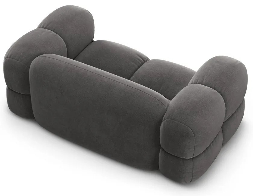Canapea gri cu tapițerie din catifea 180 cm Loretto – Cosmopolitan Design