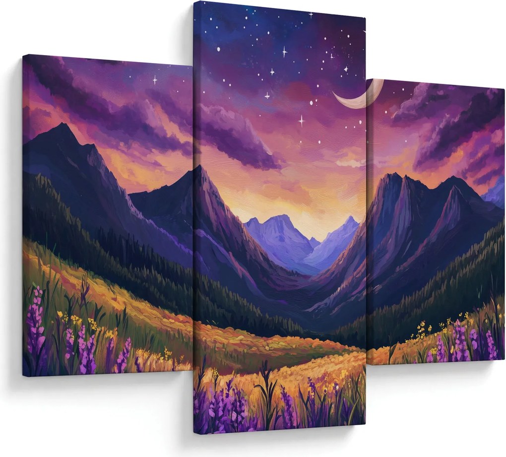 Tablou - Peisaj violet (90x60 cm)