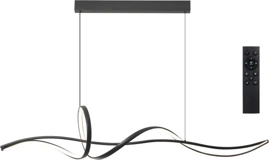 BRILAGI - Lustră LED cu funcție de dimare, suspendată pe cablu SIGNATURE LED/55W/230V 120x23 cm neagră + telecomandă