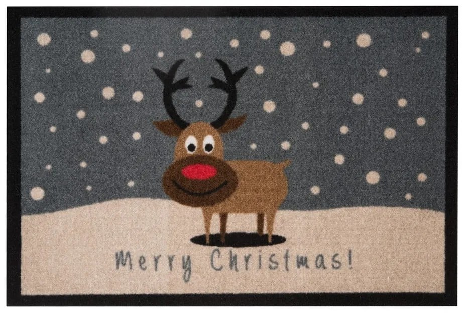 Covoraș intrare Hanse Home Merry Christmas Reindeer, 40x60 cm