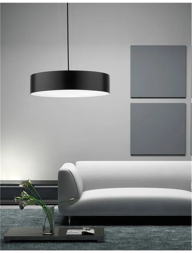 Lustra design modern Ø50cm Finezza neagra NVL-550401