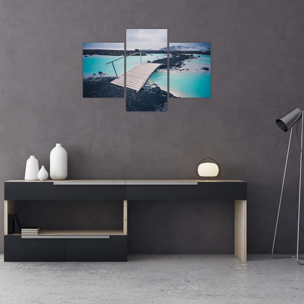 Tablou cu pod din lemn (90x60 cm)