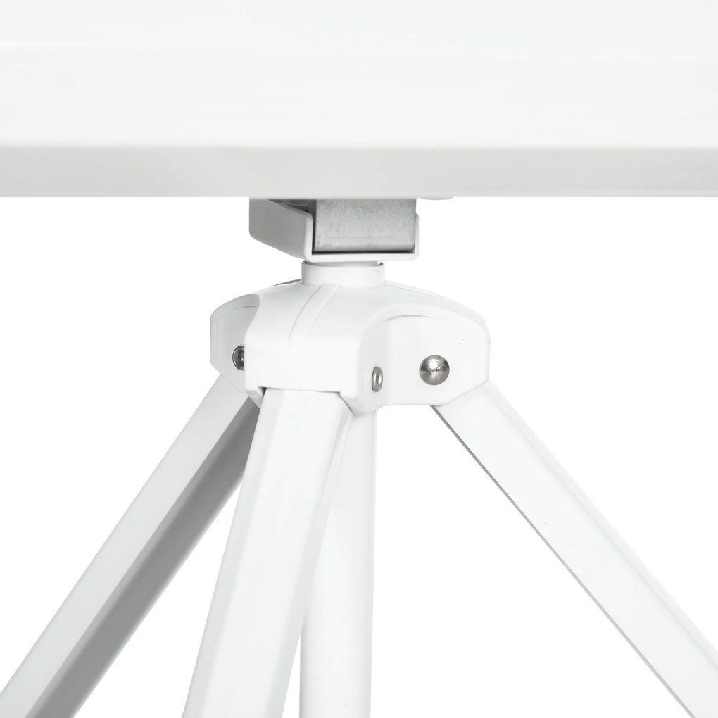 HOMCOM Ecran Proiector de 120" Format 4:3 din Tesatura Tip Plasa, Plastic si Metal cu Trepied, 244x183 cm, Alb | Aosom Romania