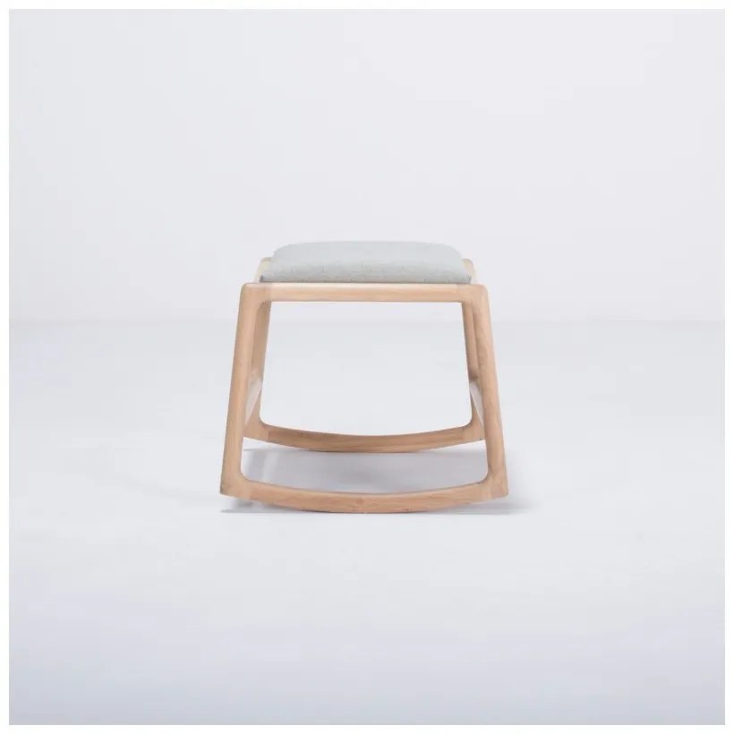 Scaun/taburet cu construcție din lemn de stejar Gazzda Dedo, albastru - gri