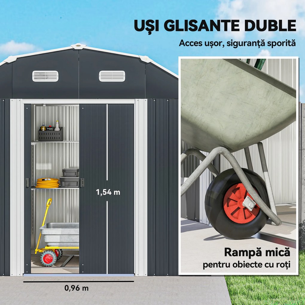 Outsunny Sopron de Depozitare in Aer Liber de 8' x 4' | Aosom Romania