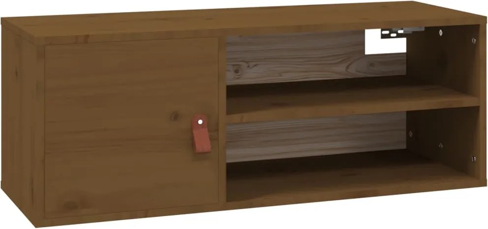 vidaXL Dulap de perete, maro miere, 80x30x30 cm, lemn masiv de pin