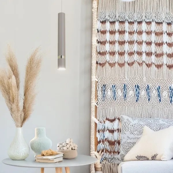 Lustră pe cablu Brilagi POKER 1xGU10/25W/230V bej