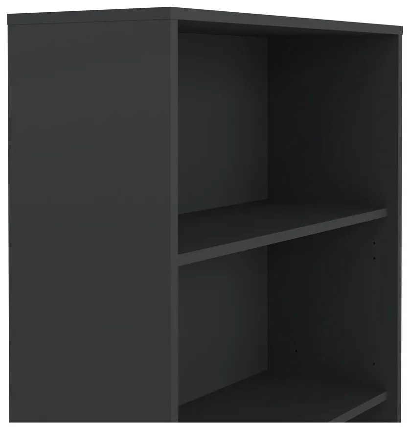 Bibliotecă gri antracit 80x124 cm Sign – Tvilum