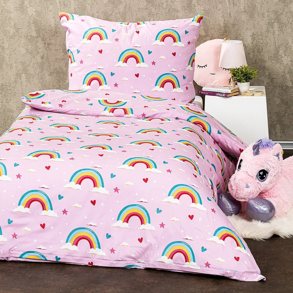 Lenjerie de pat din bumbac pentru copii4Home Rainbow, 140 x 200 cm, 70 x 90 cm, 140 x 200 cm, 70 x 90 cm