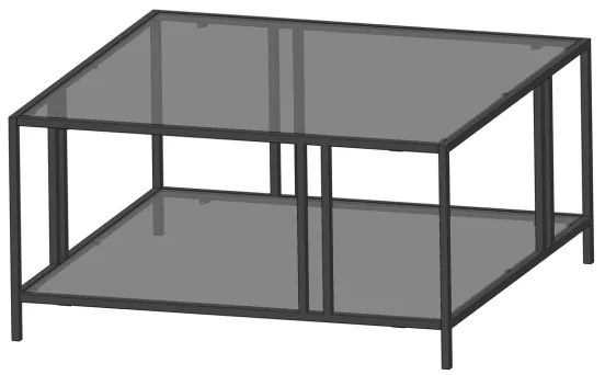 Măsuță de cafea URANUS 40x80 cm negru