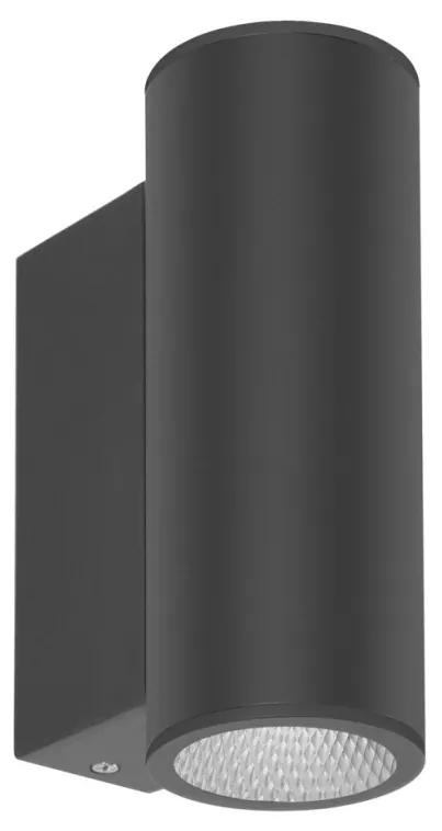 Aplica perete exterior moderna neagra cu led Lenta 3k