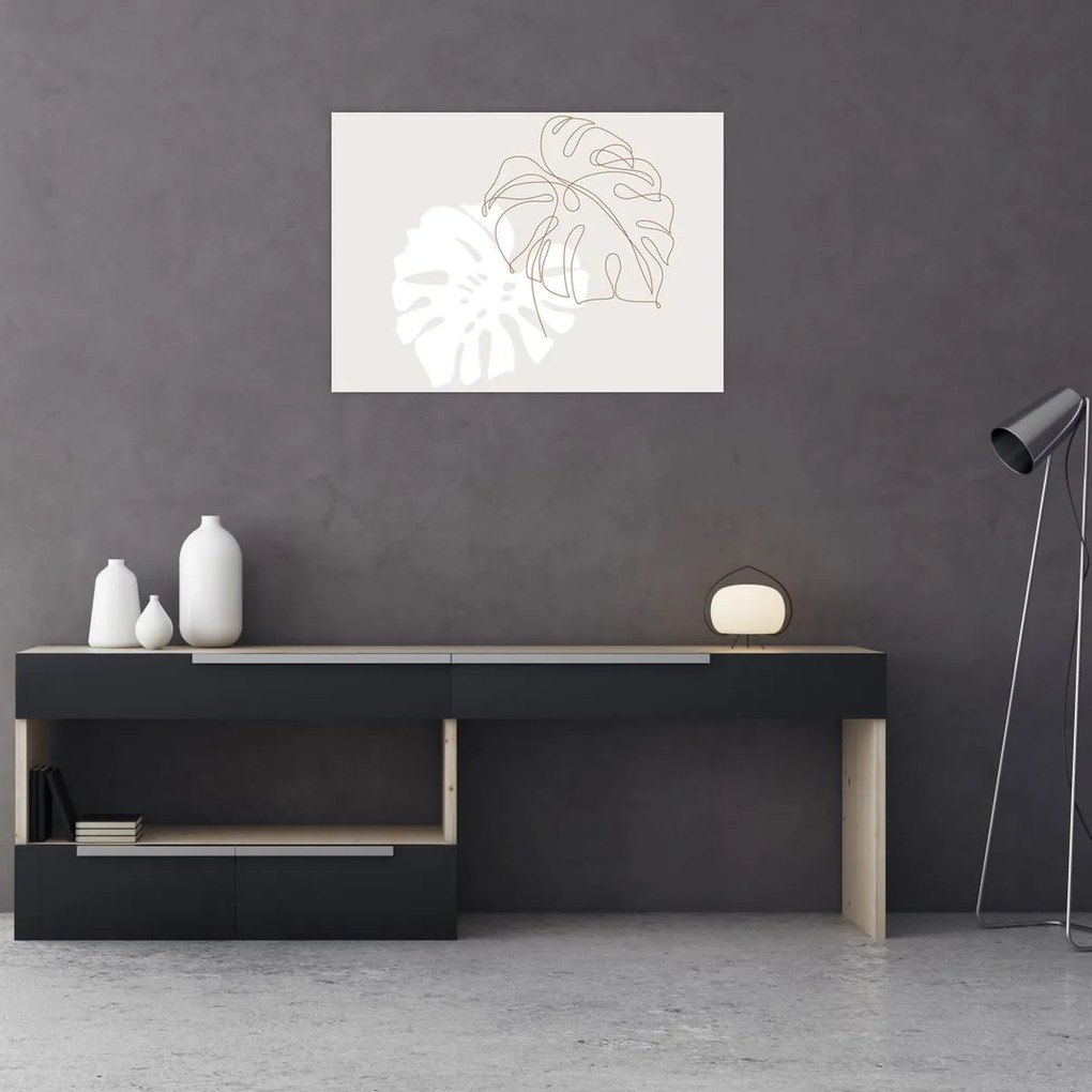 Tablou - Linia de artă monstera N⁰2 (70x50 cm)