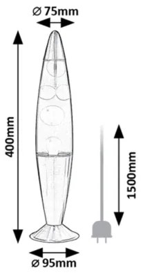 Lampă LED cu lavă Rabalux 76111 LOLLIPOP RAINBOW 2 LED/25W/230V