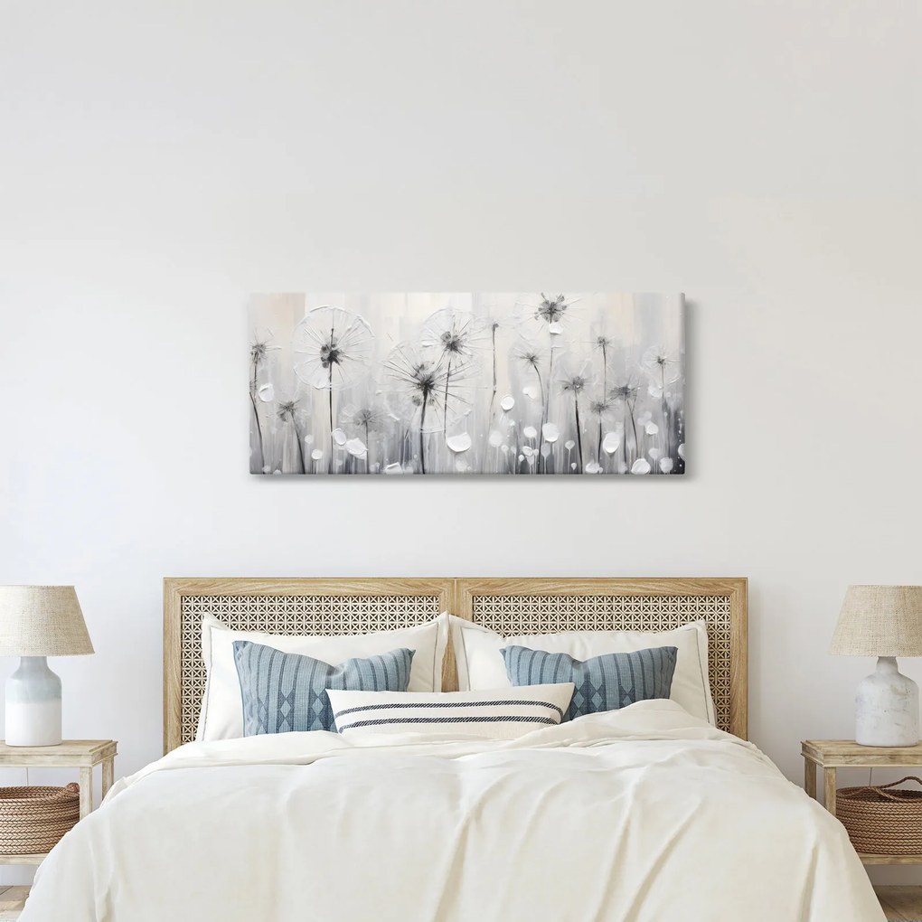 Tablou - Păpădii, pictură (120x50 cm)