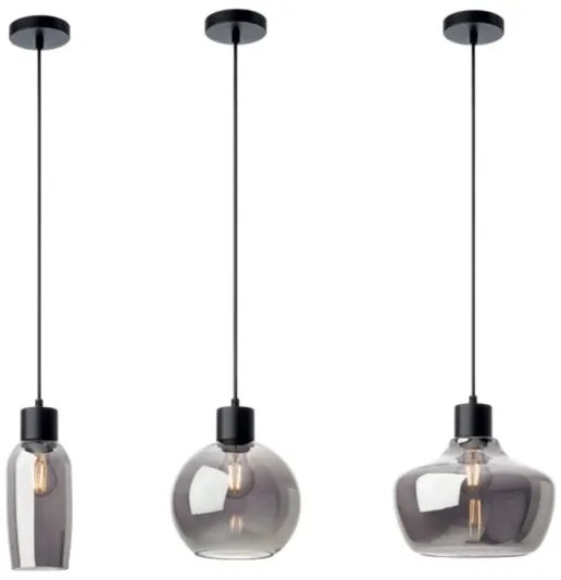 Lustră pe cablu Redo 01-4045 ATLANTIS 1xE27/42W/230V d. 20 cm negru