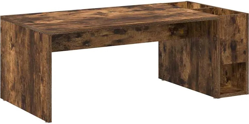 vidaXL Masă de cafea Stejar fumuriu 101,5 x 50 x 37 cm Lemn compozit