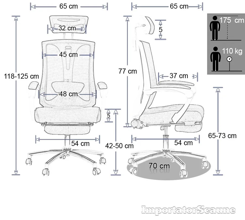 Scaun ergonomic OFF 420 negru