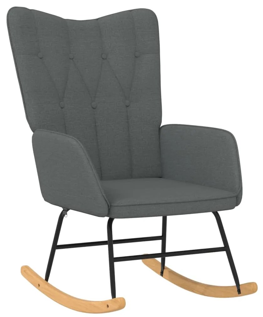 327612 vidaXL Scaun balansoar, gri închis, material textil